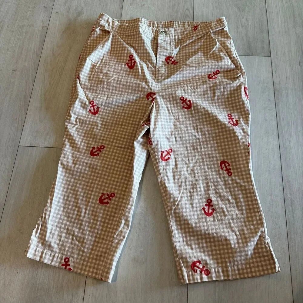 Anthropologie Celandine Capri Pants size L